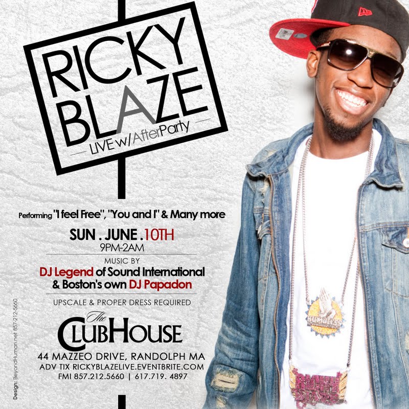 RICKY BLAZE Live at The ClubHouse 6.10.12 ~ KillerBoomBox